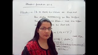 fflush function in C in Hindi Lec72C Programming Tutorial in Hindi [upl. by Willumsen]