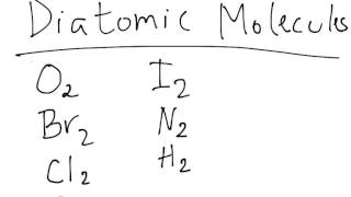 Diatomic Elements [upl. by Inalaehak]