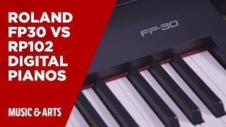 Roland  FP30 VS RP102  Digital Pianos [upl. by Alomeda]