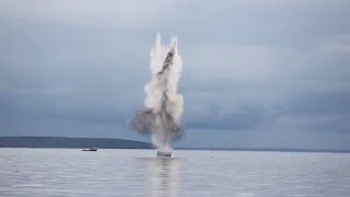 German torpedo safely destroyed in Scapa Flow [upl. by Suiramaj]