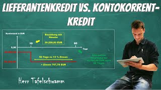 Lieferantenkredit VS Kontokorrentkredit  Konto überziehen und dafür Skonto nutzen Einfach erklärt [upl. by Sterling]