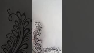 Beautiful flower border design for project pencil artflower borderlijas mehendi design [upl. by Hayikat]