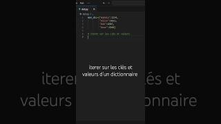 Exercice python iterer sur les clés et valeurs dun dictionnaire [upl. by Yael]