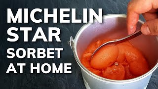 How to make STRAWBERRY SORBET at home  Fine Dining Recipe [upl. by Kire]