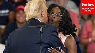 WATCH Trump Invites GOP Activist Michaelah Montgomery On Stage At Atlanta Georgia Campaign Rally [upl. by Pinzler399]