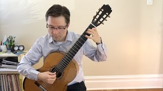 Brouwer Etude No 8 Estudios Sencillos and Lesson for Classical Guitar [upl. by Findlay539]