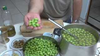 Preserve green olives  Ελιές τσακιστές by Chef Andros [upl. by Ofelia551]