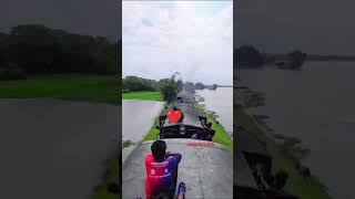 Train passed beautiful haorlake in Purvodola  track Bangladesh railway travel smooth [upl. by Rma567]