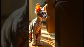 Sphynx  Bedlington Terrier 🐶🐱 animalfusion dog cat ai hybrid [upl. by Adnilim]