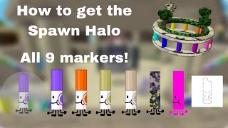 How to get the Spawn Halo in ROBLOX FIND THE MARKERS  Potatogamez [upl. by Hammel]