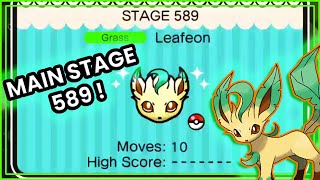 Pokemon Shuffle  Main Stage 589  Leafeon 3000 coins used [upl. by Lorianna761]