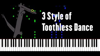 The 3 Styles of Toothless Dance Driftveil City  Piano Cover [upl. by Eetsud]