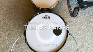 Farmer Foot Drums Tuning Range [upl. by Pritchard810]