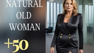 Effortless Elegance for Natural Old Women Over 50  Fashion Inspiration for Women Over50 [upl. by Mazonson109]