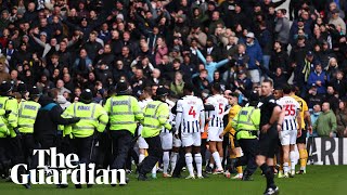 Crowd trouble halts West Brom v Wolves FA Cup derby [upl. by Fleischer]