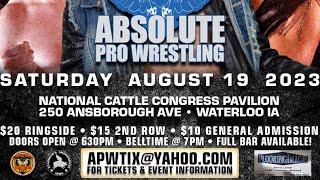 Absolute Pro Wrestling Matty Star vs Jimmy Wylde APW Championship 81923 [upl. by Blaise]