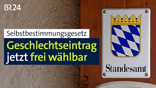 Selbstbestimmungsgesetz Geschlechtseintrag jetzt frei wählbar  BR24 [upl. by Rednijar787]