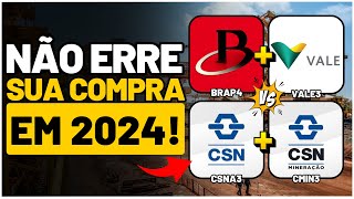 VALE3 ou CMIN3 Mineradora DESCONTADA e GRANDES DIVIDENDOS Qual Holding Comprar BRAP4 ou CSNA3 [upl. by Raffin]