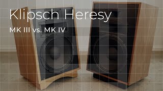 Klipsch Heresy III vs Heresy IV Review [upl. by Enrichetta]