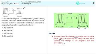 The Bar Magnet in Magnetism and Matter  NEET Physics 2024 Question 13 Full Breakdown [upl. by Srevart]