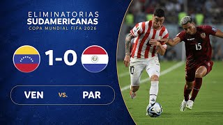 VENEZUELA vs PARAGUAY 10  RESUMEN  ELIMINATORIAS SUDAMERICANAS  FECHA 2 [upl. by Artema]