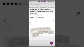 Wayfair sectional homeowner sectional wayfair nj short shorts tiktok couch cream ￼ [upl. by Anikas]