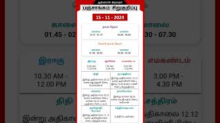 Today Tamil Calendar l Nalla Neram amp Panchangam l November 15 2024 l panchangam nallaneram [upl. by Inness]