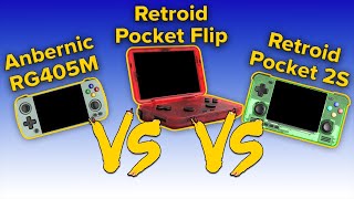 Anbernic RG405M vs Retroid Pocket Flip vs Retroid Pocket 2S [upl. by Say]