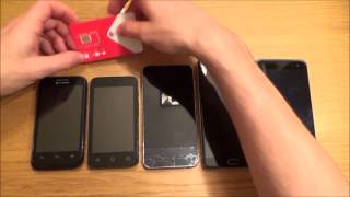 How to INSERT  REMOVE a SIM card in various MOBILE CELL PHONES [upl. by Elmaleh844]