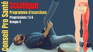 Exercice SCIATIQUE  PROGRAMME dexercices pour la soigner [upl. by Asi]