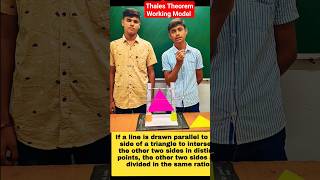 Thales Theorem Working Model Basic Proportionality Theorem  BPT  Maths Project shorts ytshorts [upl. by Alaaj]