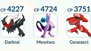 A LEGENDARY AND TWO MYTHICAL MEWTWO GENESECT AND DARKRAI [upl. by Lucilla]