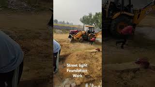 Street light foundation work Green Valley Colony trending shots real construction [upl. by Enellek]