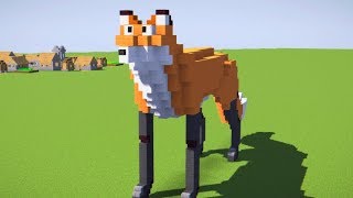 Minecraft Fox Statue Tutorial [upl. by Hsaka]