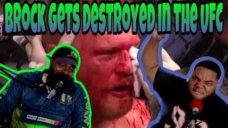 Brock Gets Destroyed in the UFC Highlights Reactions [upl. by Adnopoz389]