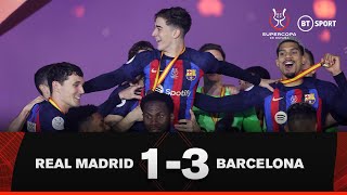 Real Madrid v Barcelona 13  Gavi Stars In Xavi Revolution  Spanish Super Cup Final Highlights [upl. by Kcub719]