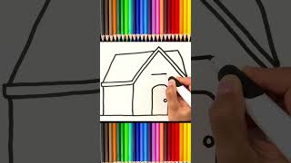 Kolay Ev Çizimi 🏠 Güzel Ev Çizimi How to Draw Easy Home House shorts [upl. by Nrobyalc]