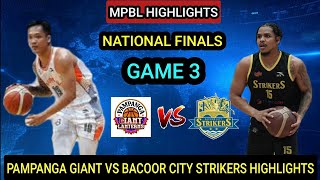 MPBL HIGHLIGHTS  PAMPANGA VS BACOOR CITY  GAME 3  FINALS BEST OF 5 SERIES mpbl [upl. by Rodoeht]