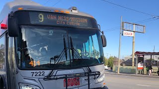 🎃Halloween Special🎃 49 VAN NESSMISSION to City College Bus 7222 Part 2 [upl. by Anale359]