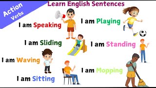 Action words In English With SentenceAction Verbs For BeginnersDaily SentencesAction verbsDoing [upl. by Agueda]