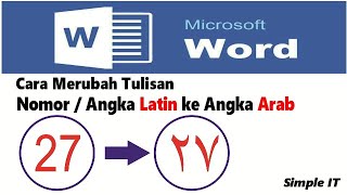 Cara merubah angka latin menjadi angka arab di microsoft office word [upl. by Lali69]