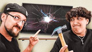 Son pranks Dad but its not a Prank Real Broken TV [upl. by Kcoj]