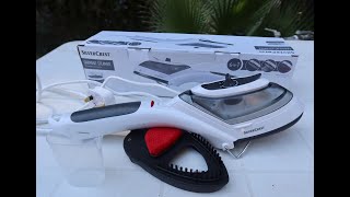 Garment Steamer SilverCrest Portable steam Iron from Lidl Ironing Steaming Review [upl. by Gomar]