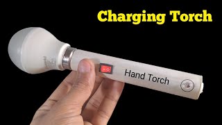 powerful rechargeable torch using lithium battery and LED bulb  hand Torch  Led torch  Torch [upl. by Ettenuj]