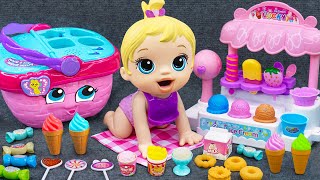 95 Minutes Cute Pinkfong Ice Cream Set Unboxing Satisfying Cash Register ASMR 💞 Lana Unboxing Toys [upl. by Sparhawk]