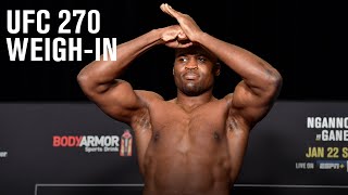 UFC 270 Ngannou vs Gane Weighin [upl. by Notrom]