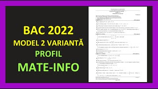 Bacalaureat matematica materie mateinfo 2022 bac mate m1 subiectul 1 2 3 pregatire bac m1 mate info [upl. by Falconer]