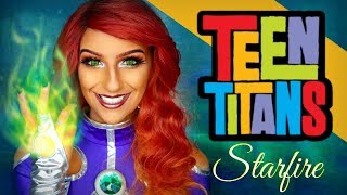 Starfire Teen Titans Cosplay Makeup amp Wig Tutorial  Halloween 2019  Madalyn Cline [upl. by Hernardo]