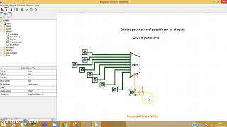 81 Multiplexer Implementation using Logisim [upl. by Ferne837]