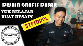 Cara desain stempel di adobe photoshop  Desain Grafis Dasar [upl. by Ahsekyw]